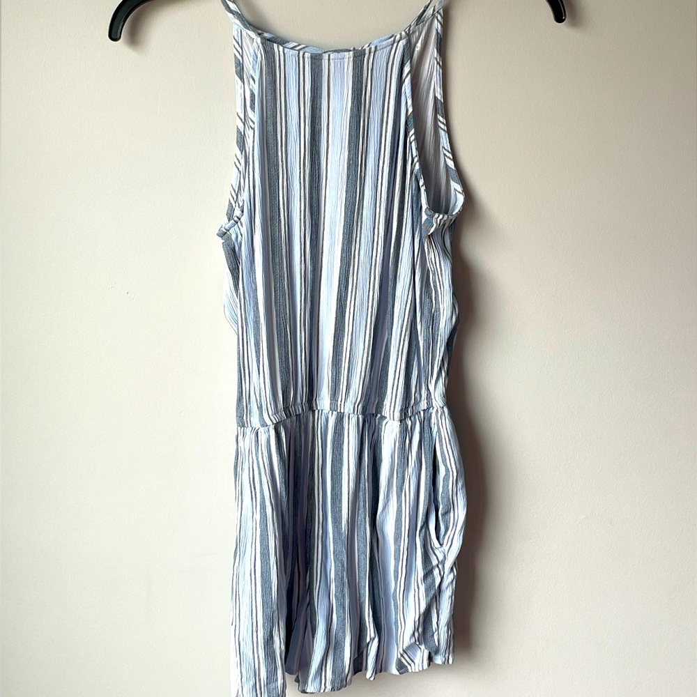 Blue striped jumpsuit